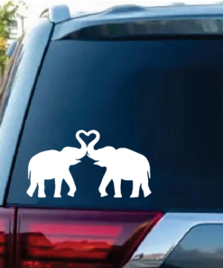 Elephant Silhouette window decal Sticker