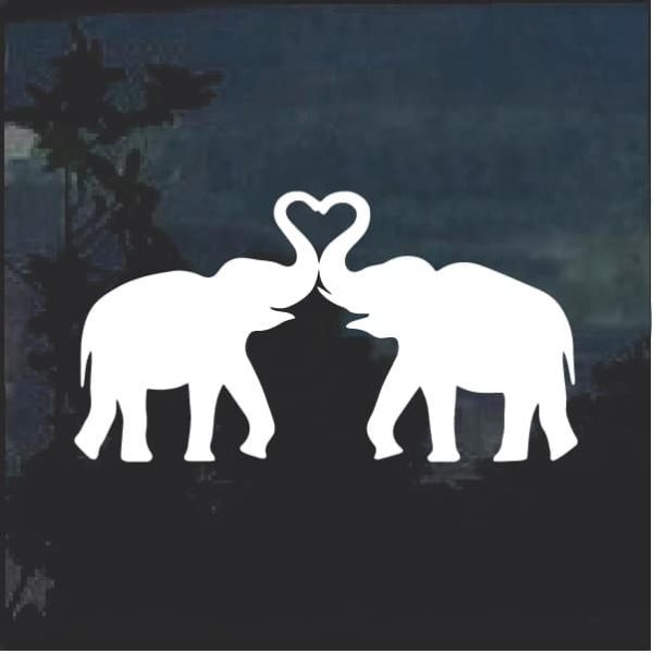 Elephant Silhouette Window Decal Sticker