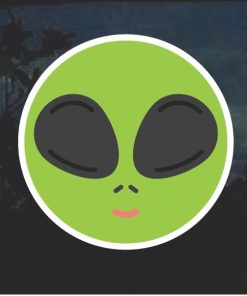 Emoji Alien Window Decal Sticker