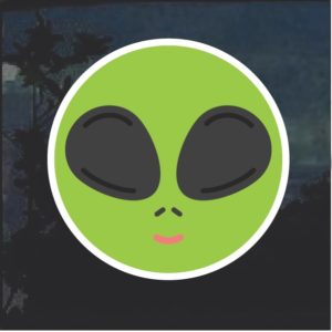 Emoji Alien Window Decal Sticker