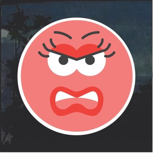 Emoji Angry Female Decal Sticker