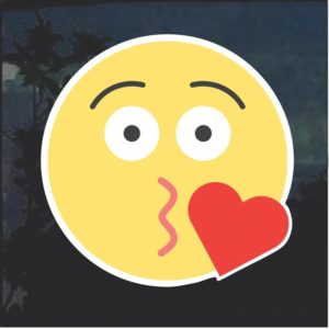 Emoji Blowing Kisses heart Decal Sticker