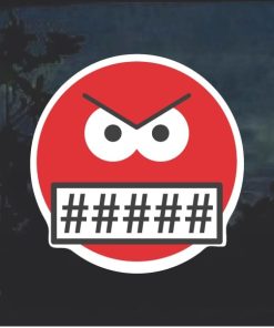 Emoji Cursing Window Decal Sticker