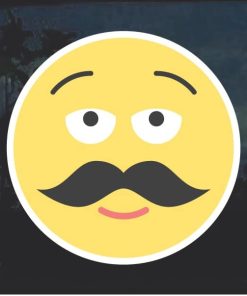 Emoji mustache Decal Sticker