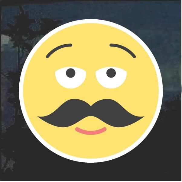 funny smiley face with mustache