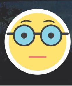 Emoji nerd glasses Decal Sticker