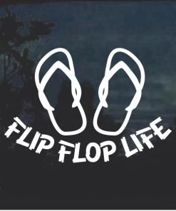 Flip Flop Life Beach Window Decal Sticker