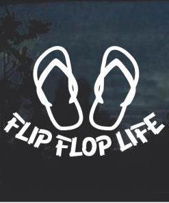 Flip Flop Life Beach Decal Sticker