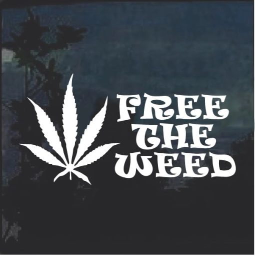 Free the weed Marijuana Cannabis Window Decal Sticker