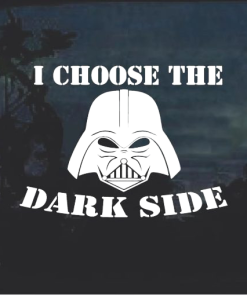 I choose the Dark Side Vader Star Wars Decal Sticker