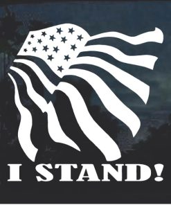 I stand American Flag Decal Sticker