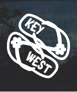 Key West Flop Flops Decal Sticker