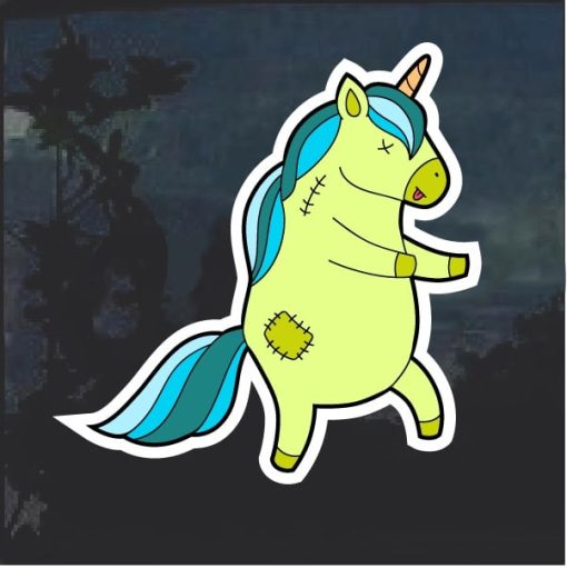 Lime Green Unicorn Window Decal Sticker