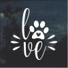 Love Dogs Puppy Paw Print Decal Sticker