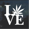 Love Marijuana Cannabis Window Decal Sticker a2
