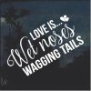 Love is Wet Dog Noses and Wagging Tails Decal Sticker