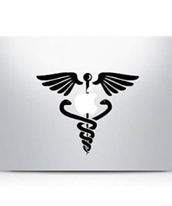 Medical Caduceus Laptop Decal Sticker
