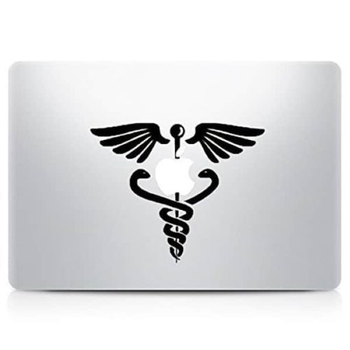 Medical Caduceus Laptop Decal Sticker