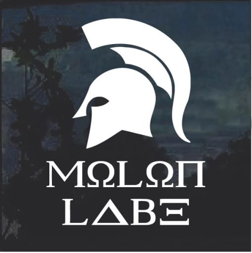 Molon Labe Patriot Window Decal Sticker