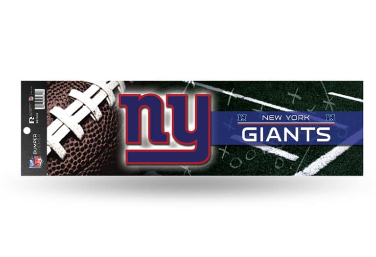 New York Giants Bumper Sticker Officially Licensed NFL Custom Sticker Shop