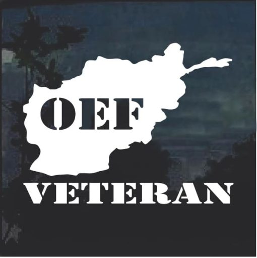 OEF Veteran Window Decal Sticker