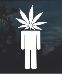 Pot Head Marijuana Cannabis Window Decal Sticker