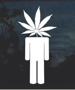 Pot Head Marijuana Cannabis Window Decal Sticker