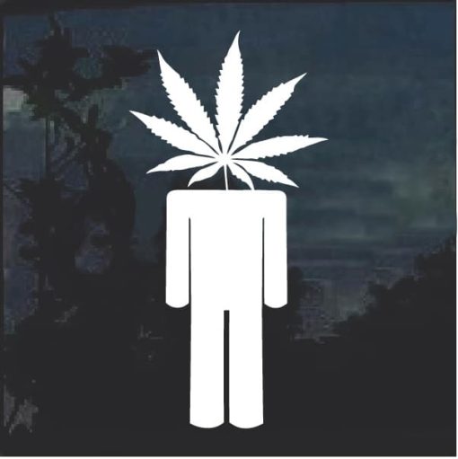 Pot Head Marijuana Cannabis Window Decal Sticker