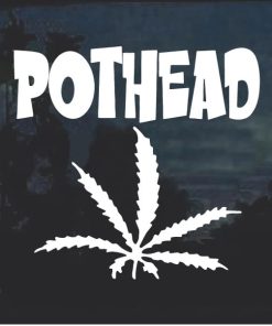 Pot Head Marijuana Cannabis Window Decal Sticker a2