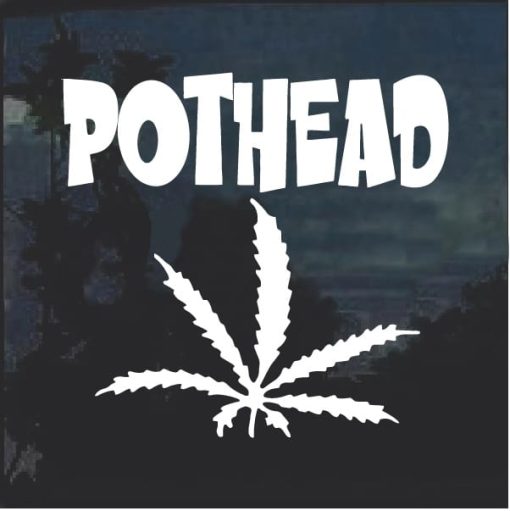Pot Head Marijuana Cannabis Window Decal Sticker a2