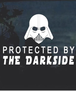 Protected by the Dark Side Darth Vader window decal Sticker