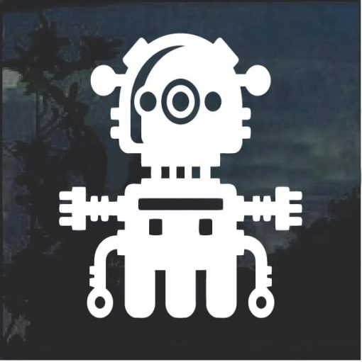 Robot sci fi window decal sticker a4