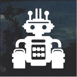 Robot sci fi window decal sticker a6