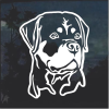 Rottweiler Rottie Head Window Decal Sticker