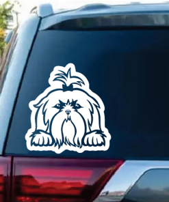 Shih Tzu Peeking Window Decal Sticker
