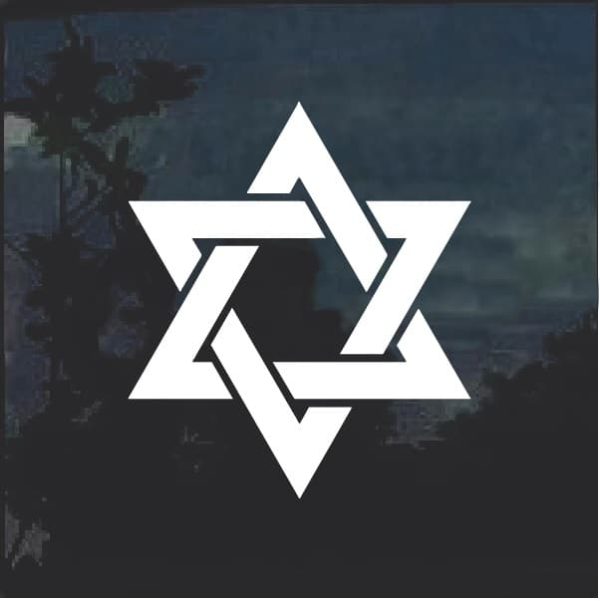 Star of David Window Decal Sticker
