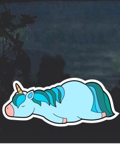 Unicorn Sleeping Window Decal Sticker