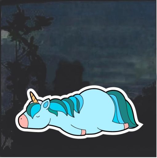 Unicorn Sleeping Window Decal Sticker