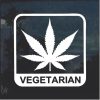 Vegetarian Marijuana Cannabis Window Decal Sticker