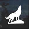Wolf Howling Window Decal Sticker a3