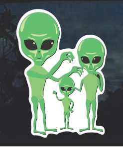 Alien Family Window Decal Sticker