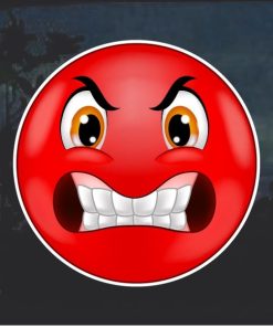 Angry Emoji Decal Sticker a1