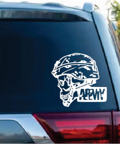 Army Skull Helmet Military Window Decal Sticker