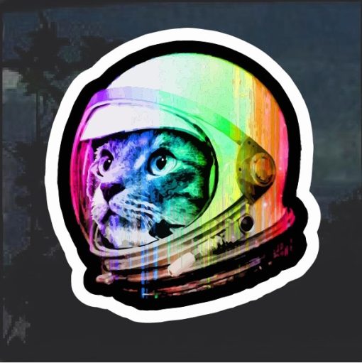 Astronaut space kitty decal sticker