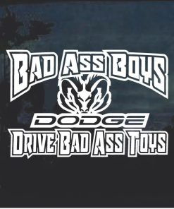 Bad Ass Boys Dodge 2 Window Decal Sticker
