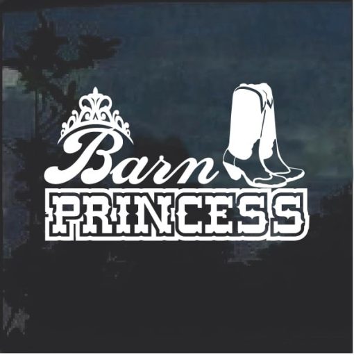 Barn Princess Window Decal Sticker