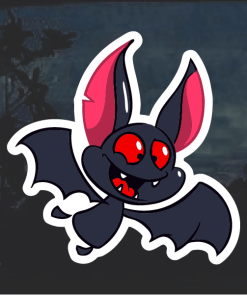 Bat Cartoon Fun Window Decal Sticker