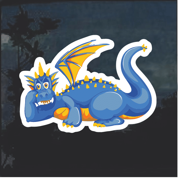 Blue Dragon Window Decal Sticker.