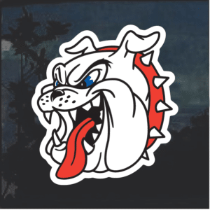 Bulldog Head Window Decal Sticker