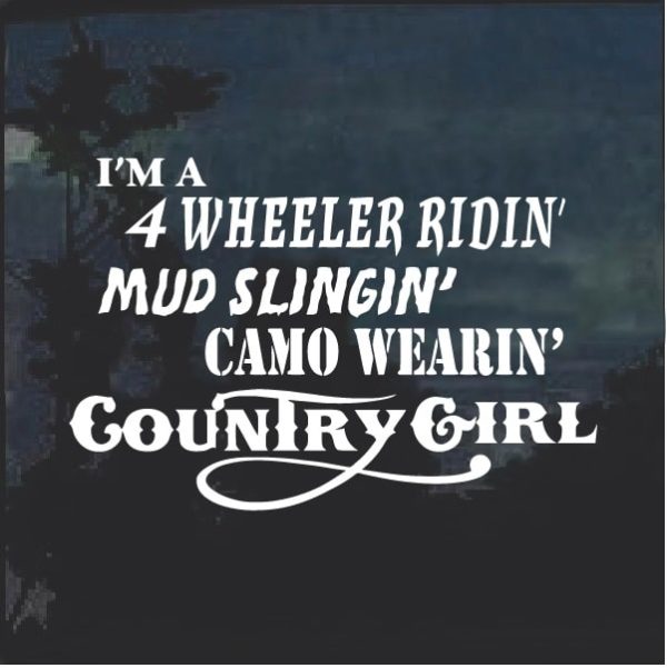 Camo Wearin Country Girl Window Decal Sticker